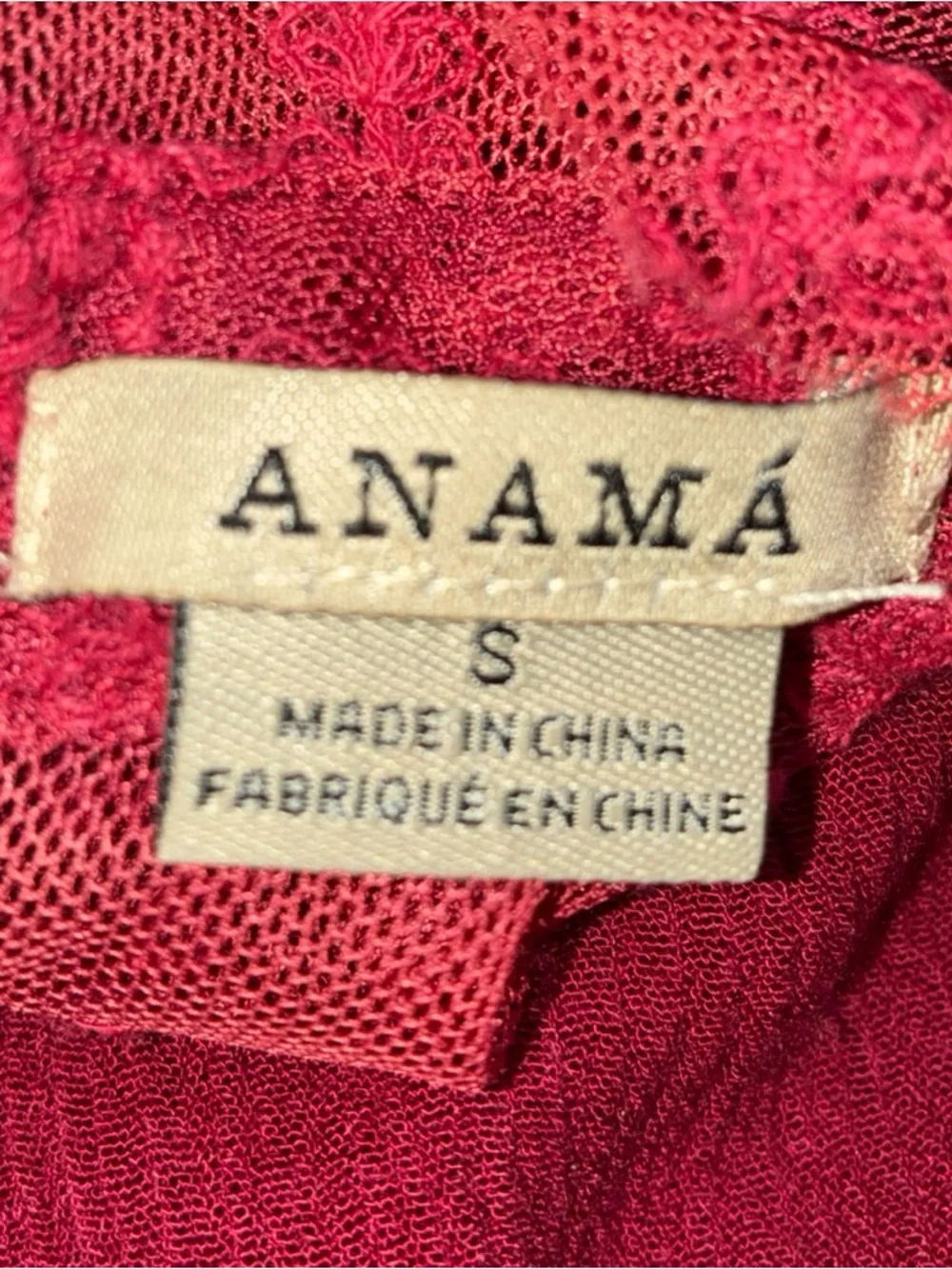 Anthropologie x Anama Red Lace Boho Yoke Swing Tank Dress Whimsigoth